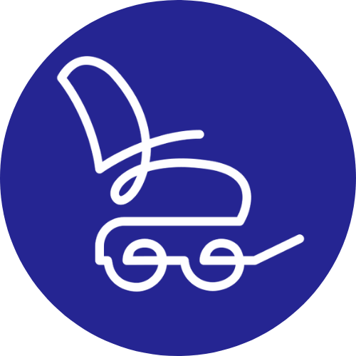 Cartoon electric wheelchair